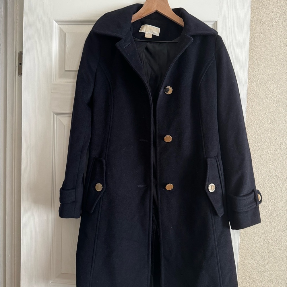 Michael Kors Petite Single-Breasted Belted Coat